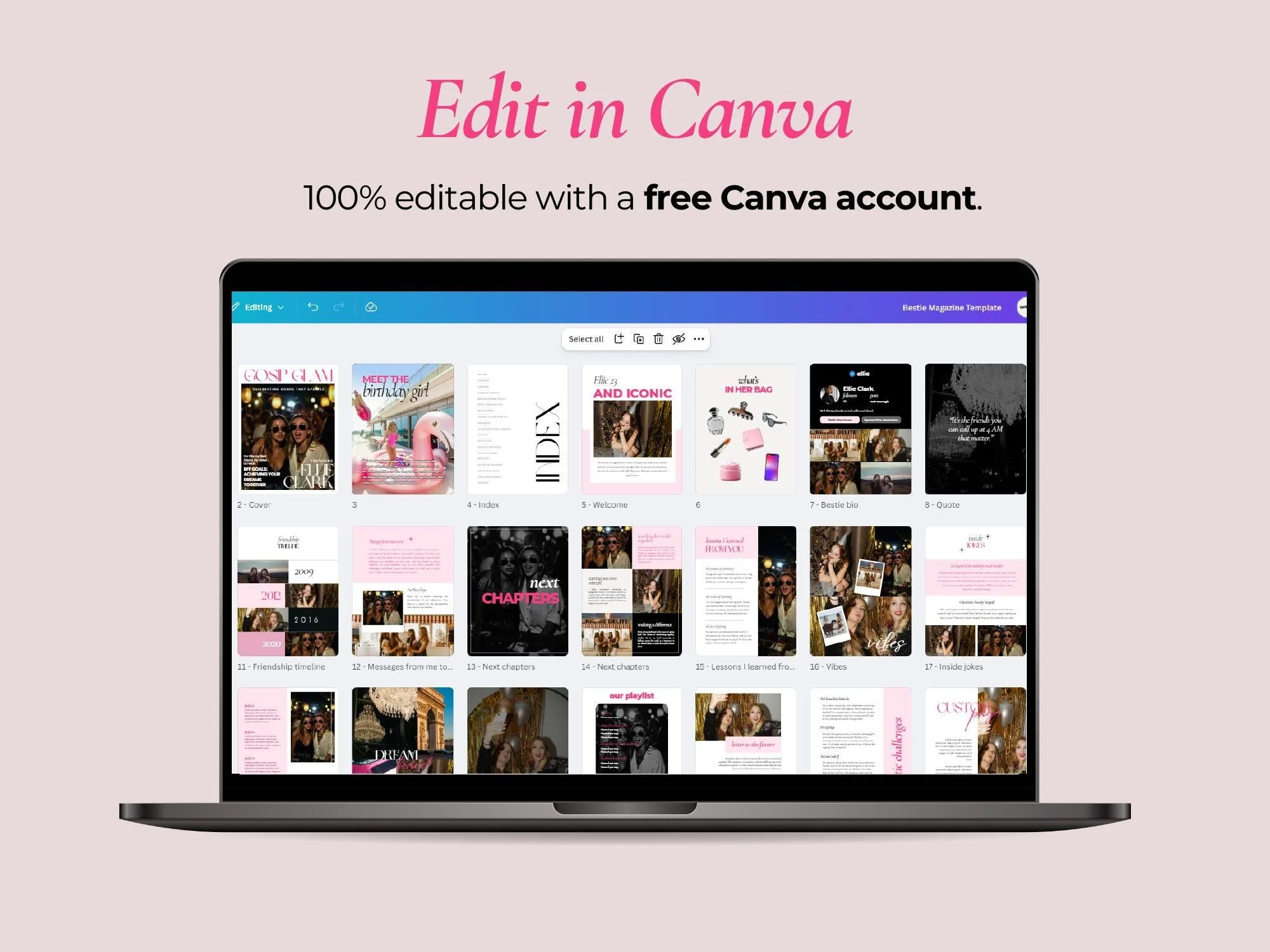 Best Friend Birthday Magazine Template – 40+ Pages – preview 7