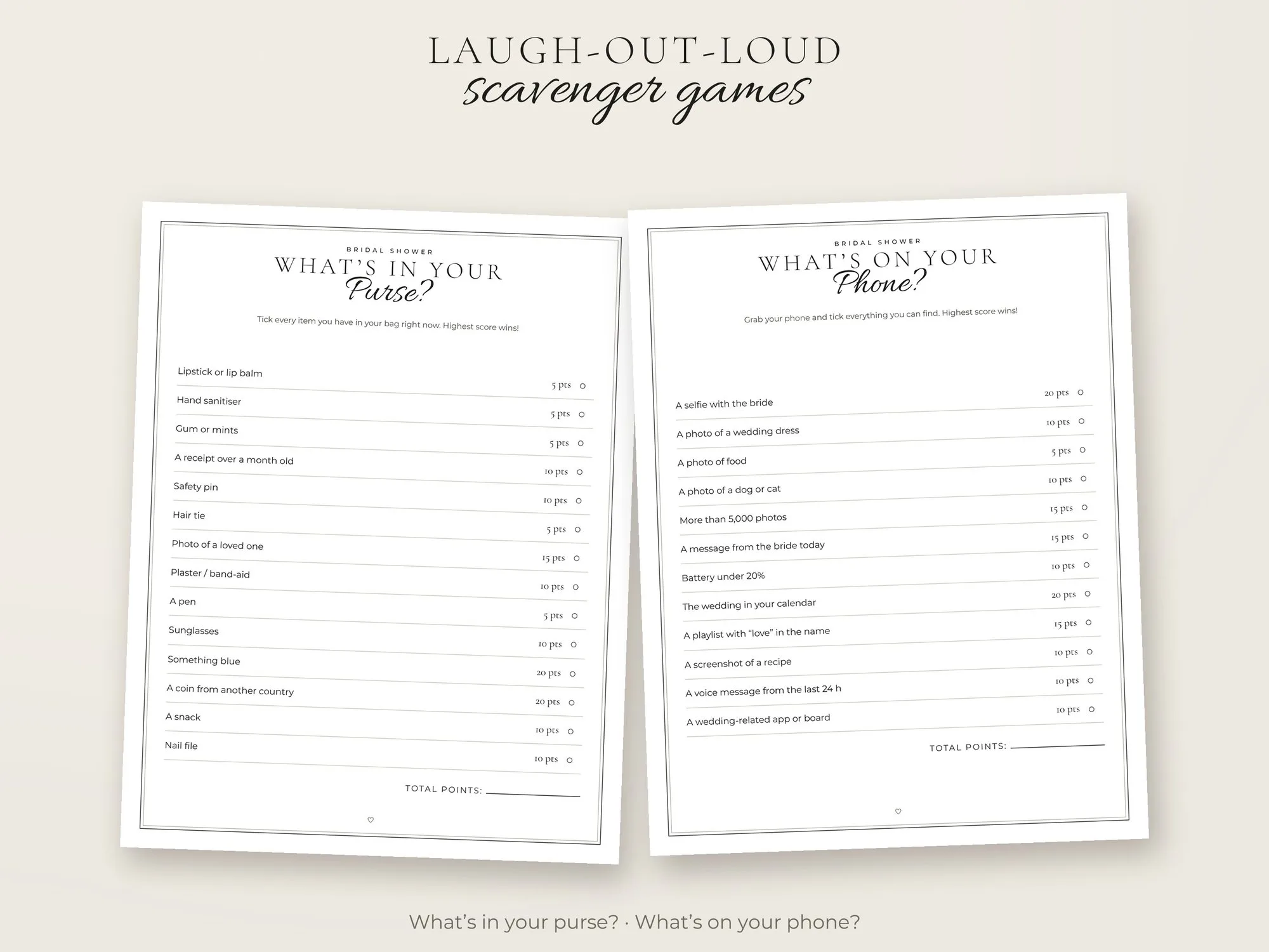 Bridal Shower Games Bundle – 15 Printable Games – preview 7