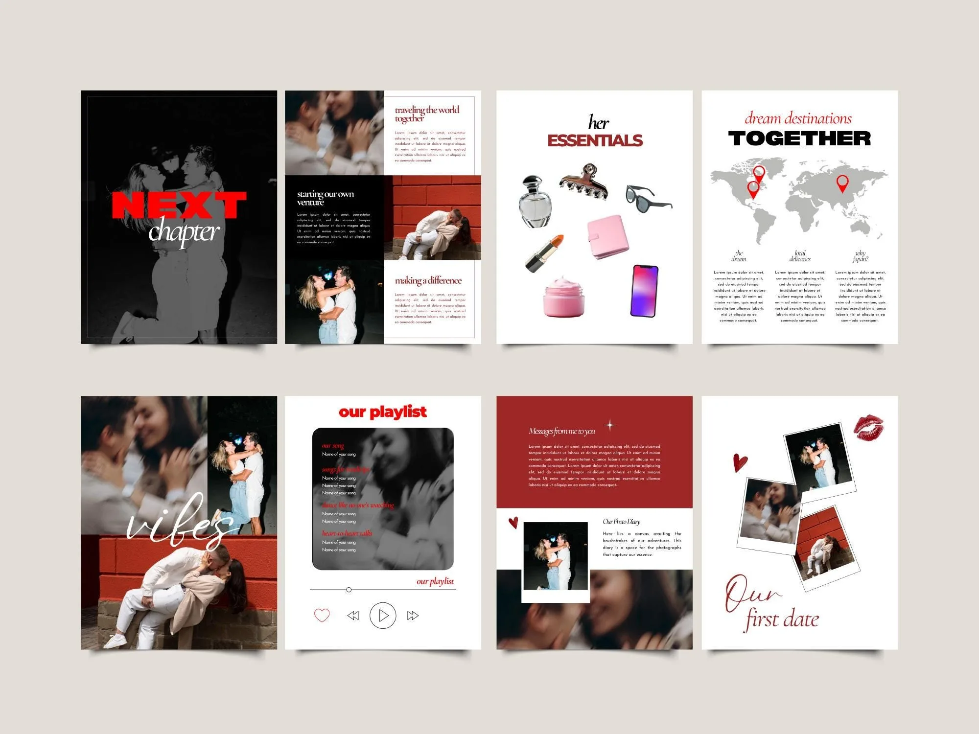 Couple's Magazine Template – Personalized Love Story Gift – preview 3